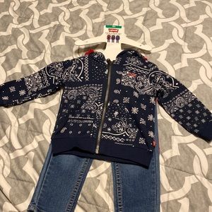 Levi’s Kid’s 3-Piece Set Hoodie + Tee + Jean Size 18M
